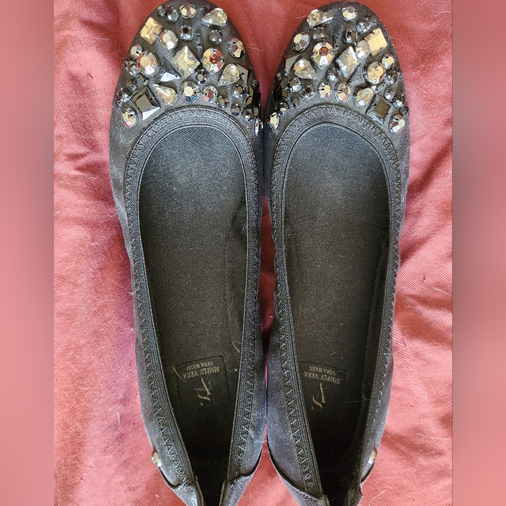 Vera Wang Bedazzled Flats